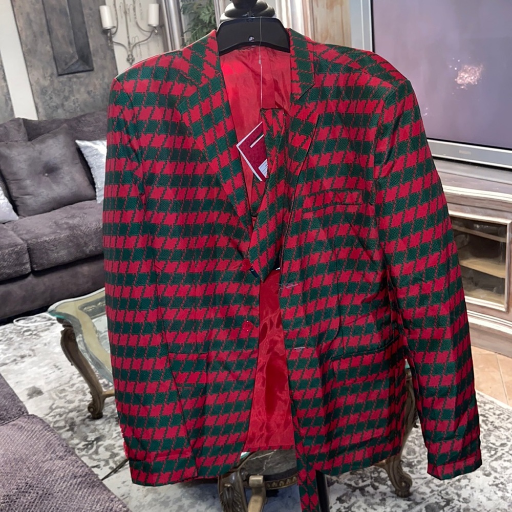 Holiday blazer and matching tie!!!!! NEW!!!!!